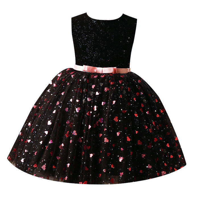 GIRLS BIRTHDAY FORMAL DRESS BABY GIRL CHRISTMAS DRESS TODDLER SEQUINS PUFFY BALL GOWNS