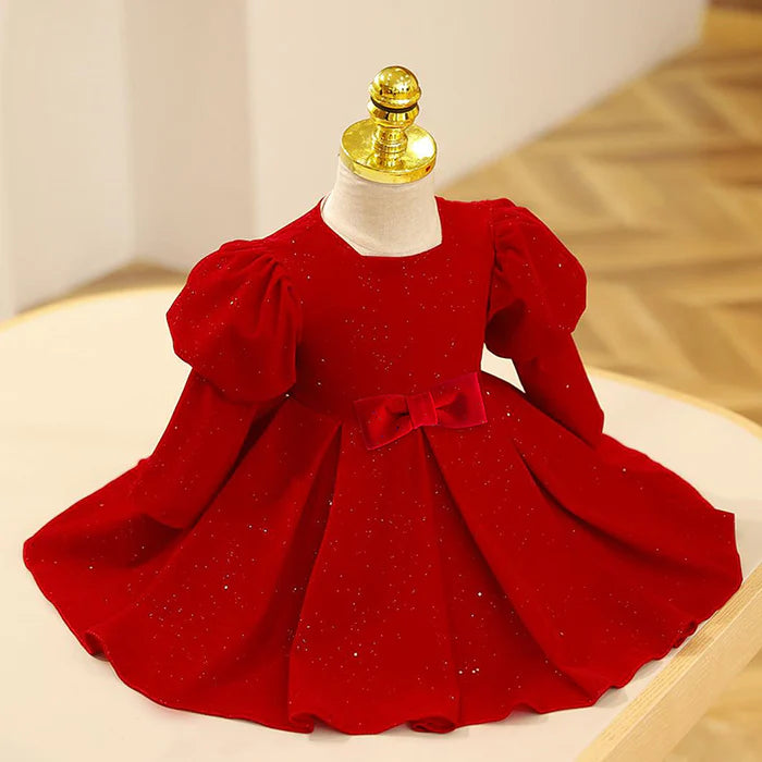 GIRL CHRISTMAS DRESS BABY GIRL RED BUTTERFLY LONG SLEEVE PRINCESS DRESS TODDLER CHRISTMAS DRESS GIRL FORMAL DRESSES