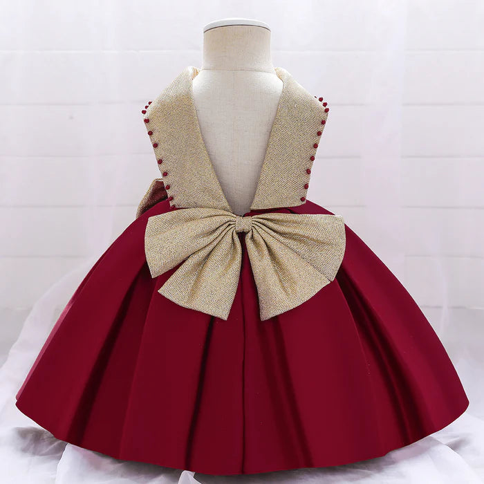 BABY GIRL BIRTHDAY PARTY DRESSES TODDLER BOW-KNOT NOBLE DRESS LITTLE GIRLS PRINCESS DRESSES