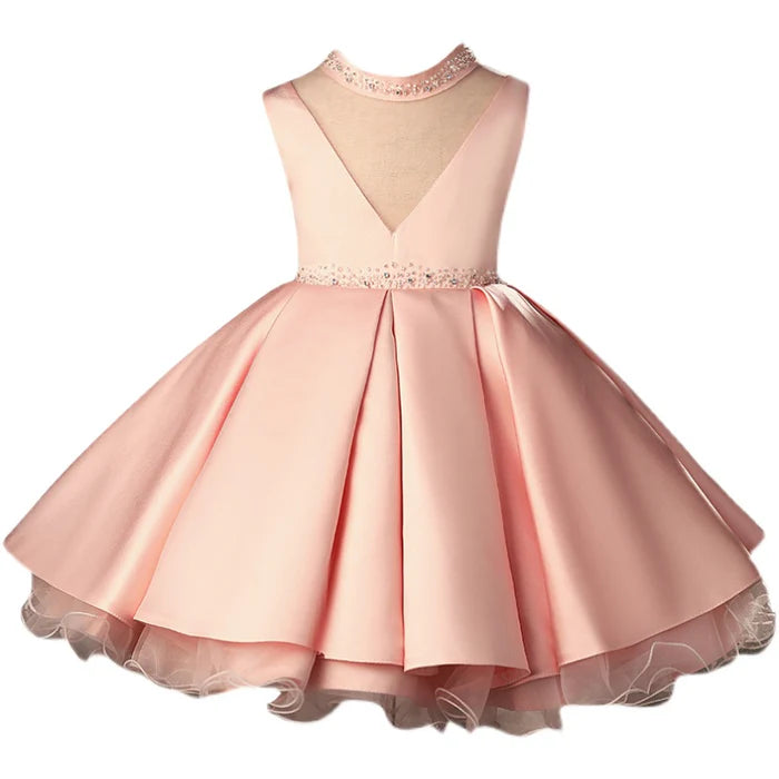 GIRL FORMAL PRINCESS DRESSES BABY BABY GIRL DRESS SUMMER ELEGANT BEADED BALL GOWNS PROM DRESS