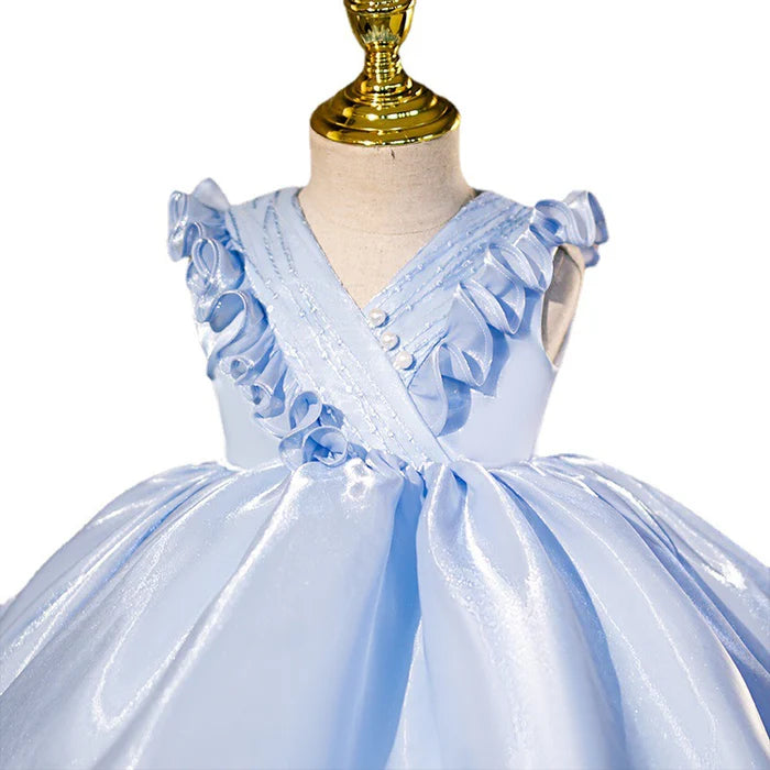 BABY GIRL PAGEANT DRESSES GIRL RUFFLE PUFFY FORMAL PRINCESS CAKE DRESS TODDLER BIRTHDAY PARTY DRESS