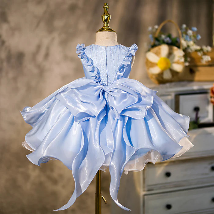 BABY GIRL PAGEANT DRESSES GIRL RUFFLE PUFFY FORMAL PRINCESS CAKE DRESS TODDLER BIRTHDAY PARTY DRESS