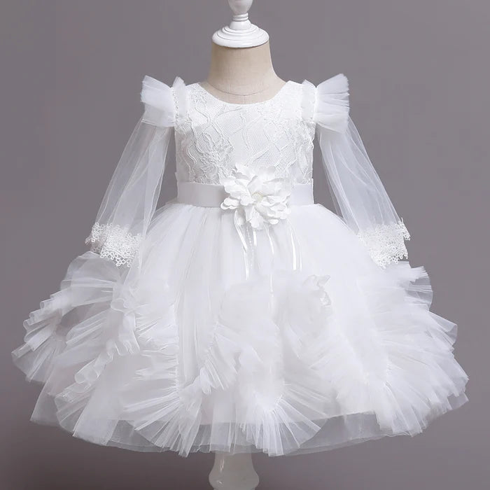 BABY GIRL PAGEANT PRINCESS DRESSES INFANT SUMMER PUFFY BIRTHDAY PARTY DRESSES