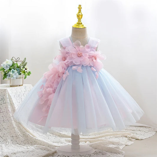 ELEGANT BABY GIRLS BEAUTY PAGEANT DRESSES TODDLER CHRISTENING DRESSES