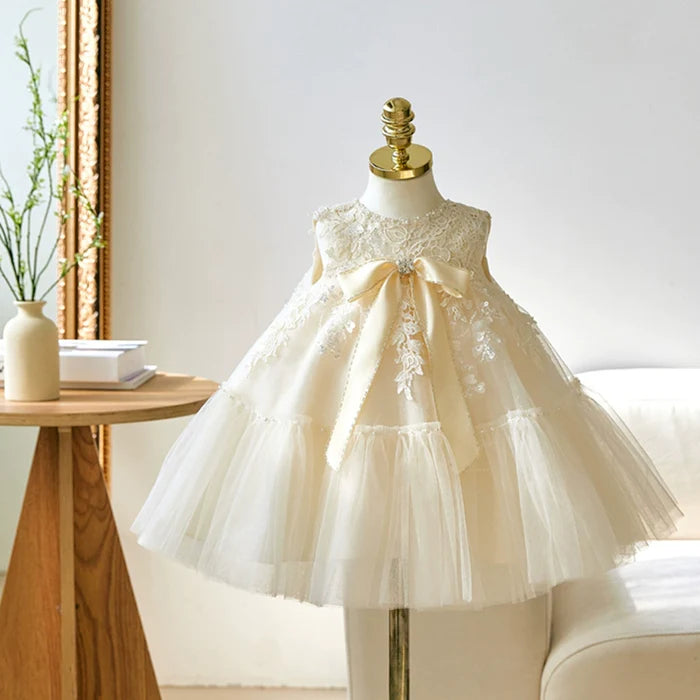 CUTE BABY GIRL FIRST COMMUNION DRESS TODDLER BIRTHDAY CHRISTENING PRINCESS DRESS