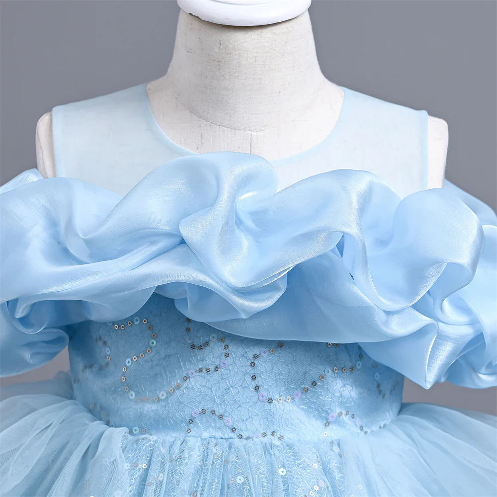 1-5 New Arrival Handmade Custom High-End Sequined Children's Wedding Dress Girl Birthday Party Dress