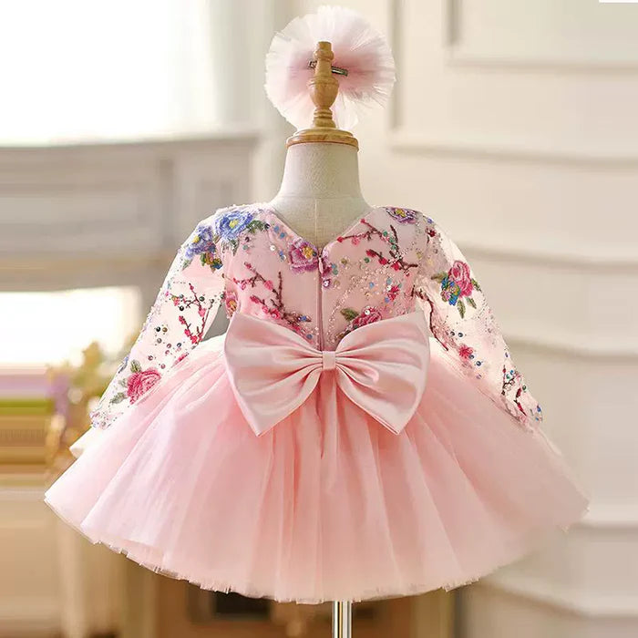 GIRLS PINK PRINCESS DRESSES GIRLS BIRTHDAY PAGEANT DRESSES