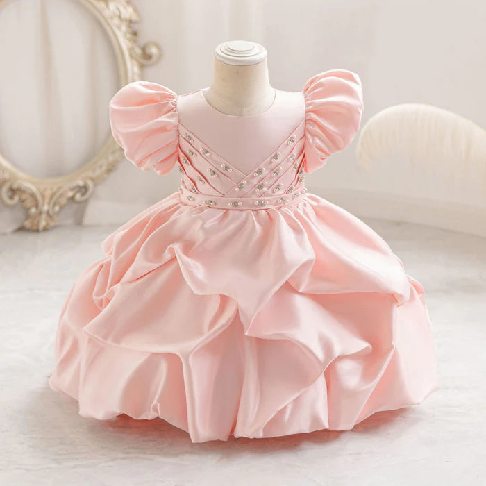 FLOWER GIRL DRESSES BABY GIRL PUFF SLEEVES DRESSES