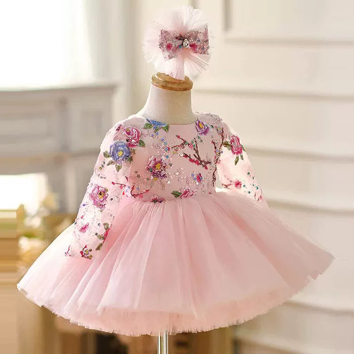 GIRLS PINK PRINCESS DRESSES GIRLS BIRTHDAY PAGEANT DRESSES