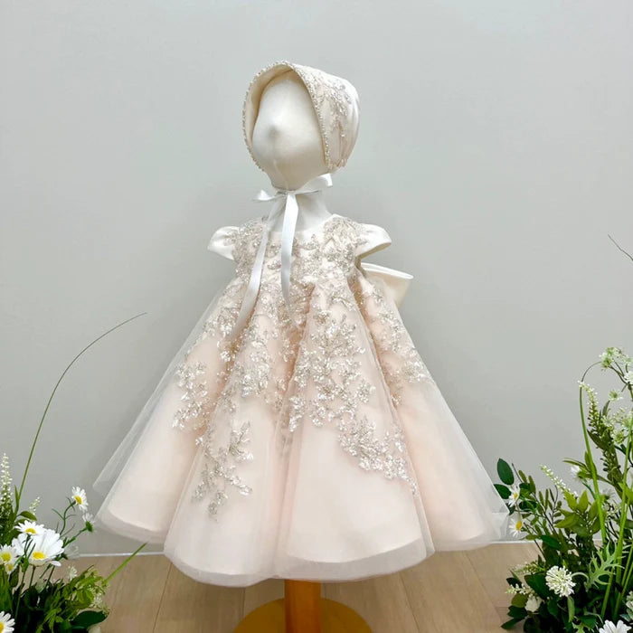 CUTE BABY GIRL SEQUINS BAPTISM DRESS TODDLER FIRST COMMUNION DRESSES