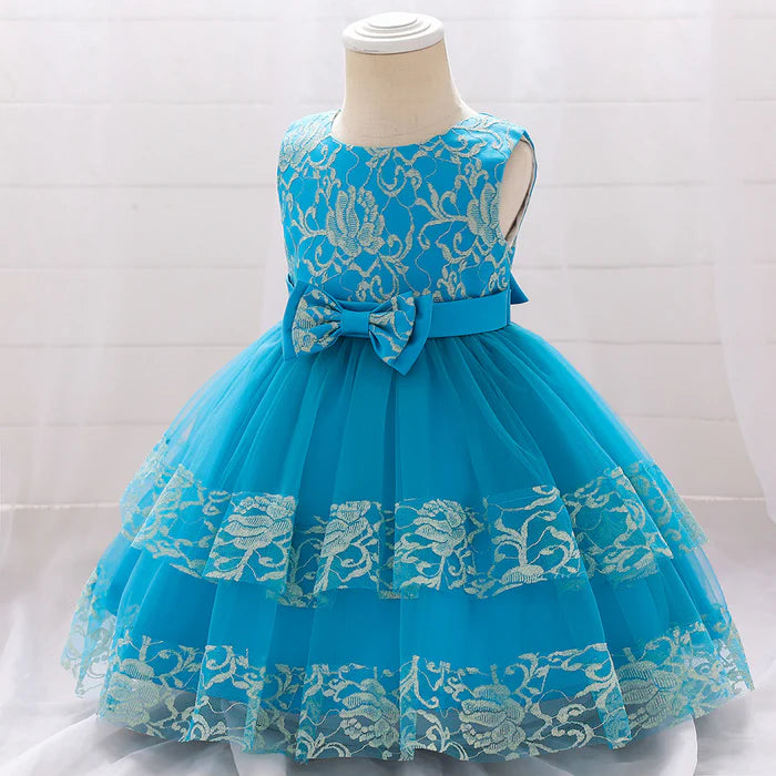 BABY GIRL BIRTHDAY PARTY DRESSES TODDLER SUMMER SLEEVELESS CUTE FLUFFY LACE FORMAL PRINCESS DRESSES