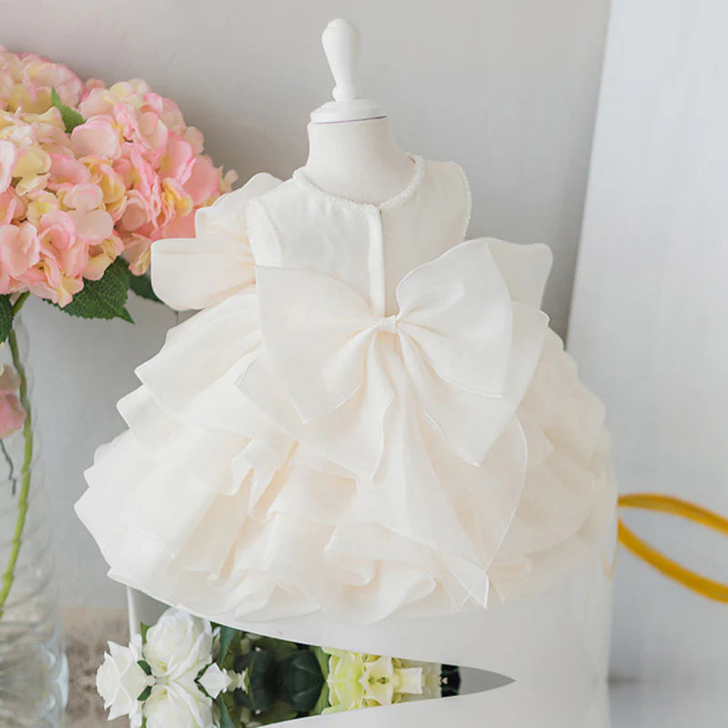 BAPTISM DRESSES BABY GIRL SUMMER ELEGANT PUFFY FLOWER GIRL DRESS CHRISTENING DRESS