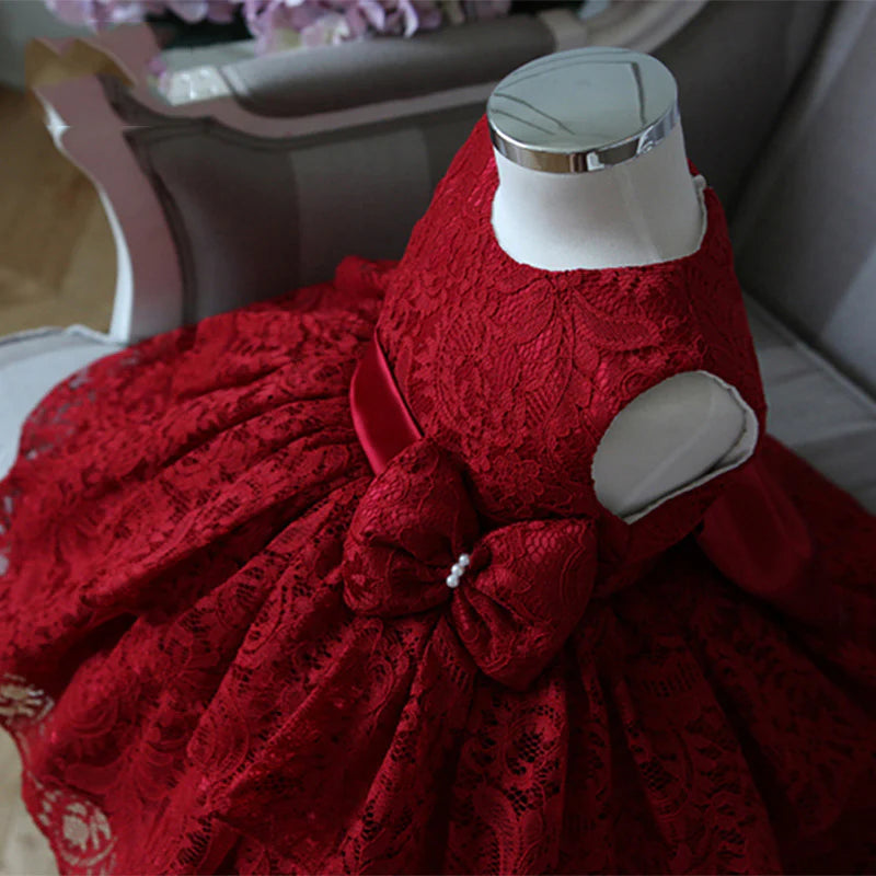 GIRL CHRISTMAS DRESS BABY GIRL FORMAL PRINCESS DRESSES INFANT LACE BIRTHDAY PARTY DRESSES