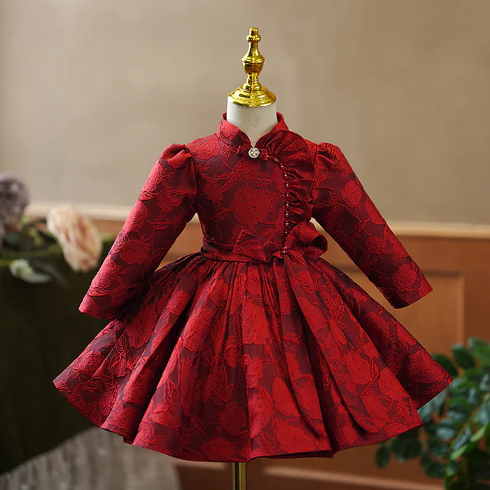 GIRL CHRISTMAS DRESS BABY GIRL PRINCESS DRESS GIRL FORMAL DRESS SUMMER PUFF SLEEVE DRESS