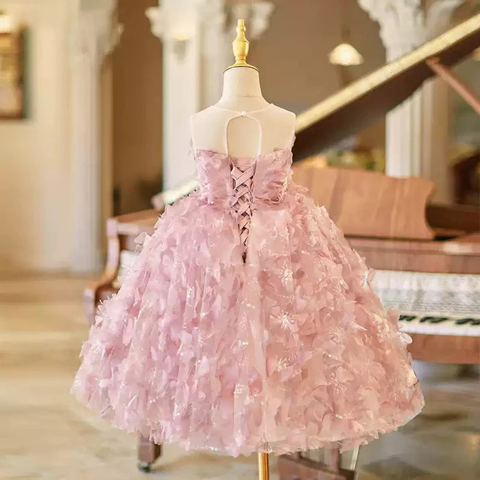 CUTE BABY GIRL BEAUTY PAGEANT CHRISTMAS DRESS TODDLER BIRTHDAY FLUFFY PRINCESS DRESS