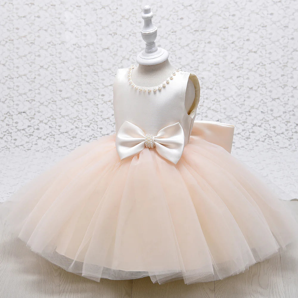 Baptism Dresses Easter Vestidos Beb Party Wear Little Flower Girl Dress For 6-24-Months 2-6 Years