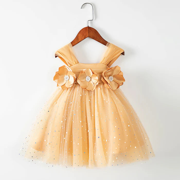 CUTE FLOWER GIRL DRESS TODDLER BIRTHDAY PARTY DRESS GIRLS CAKE PUFFY DRESS GIRL FORMAL DRESSES