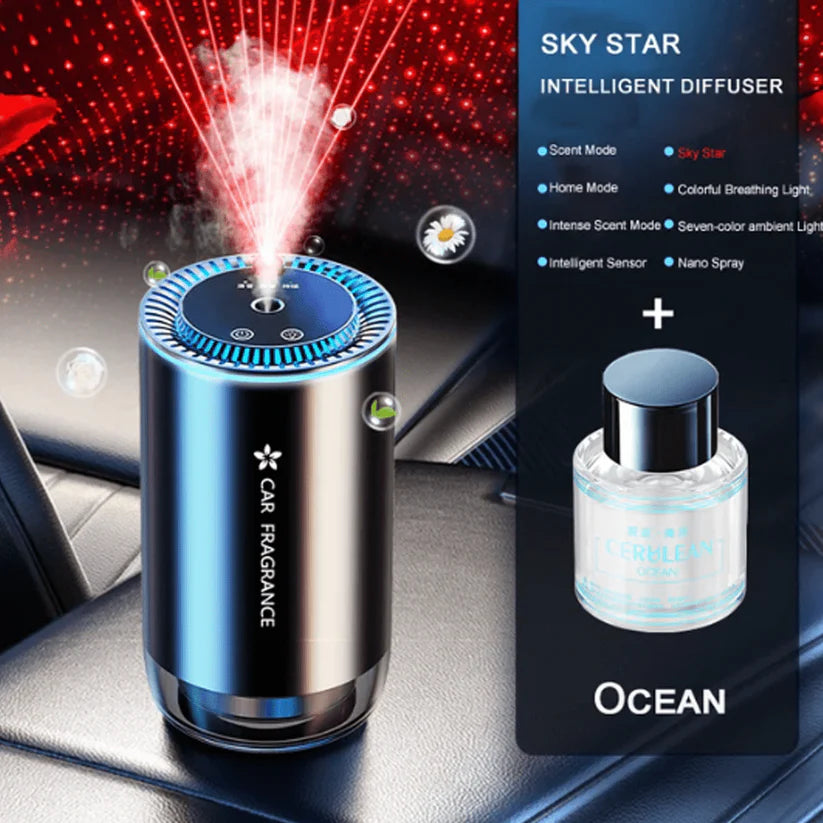 Car Starry Sky Projection Lamp Aromatherapy Diffuser