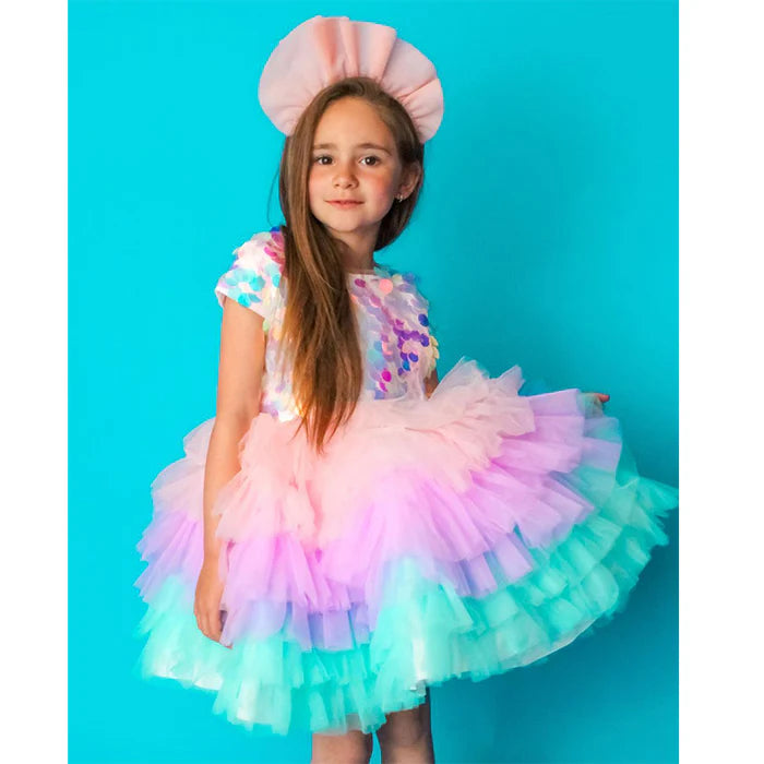 BABY GIRLS COLORFUL SEQUINS PRINCESS DRESS TODDLER CHRISTMAS DRESS LITTLE GIRL PARTY DRESS