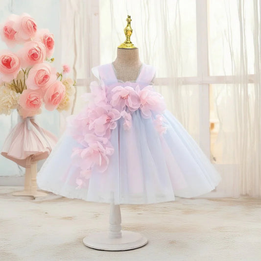 1-4 Years Layers Fluffy Dress For Girls For Wedding