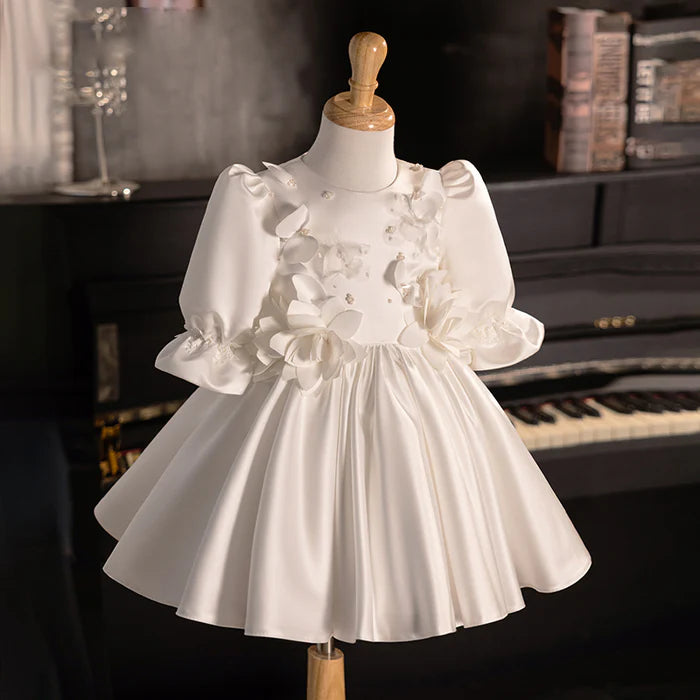 ELEGANT BABY GIRL WEDDING DRESS TODDLER FIRST BIRTHDAY PARTY PRINCESS DRESS