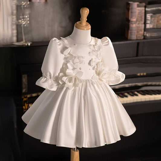 ELEGANT BABY GIRL WEDDING DRESS TODDLER FIRST BIRTHDAY PARTY PRINCESS DRESS